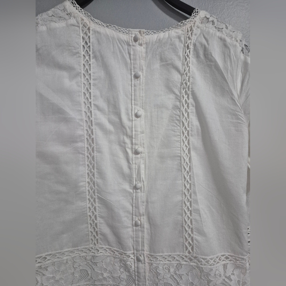 Abercrombie & Fitch White Lace Y2K girly fairy core eyelet lace Dress XS NWT - Picture 3 of 11